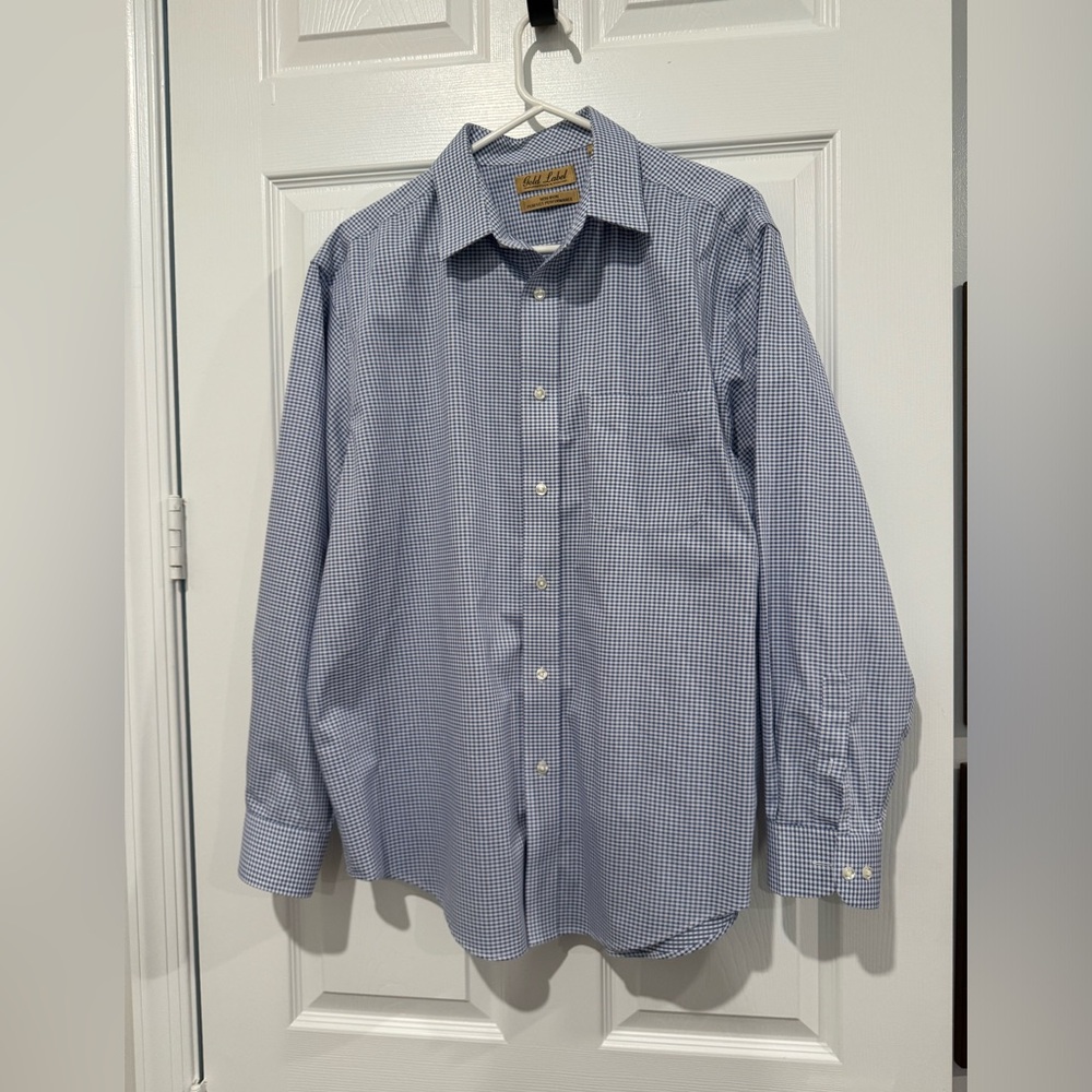 Gold Label Roundtree & Yorke Size L Men’s Long Sleeve Shirt 100% Cotton